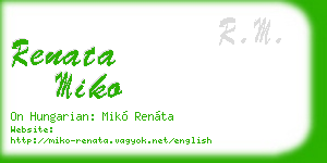renata miko business card