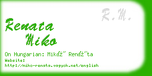 renata miko business card